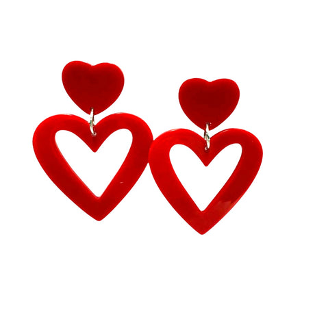 Red Heart Novelty Earrings