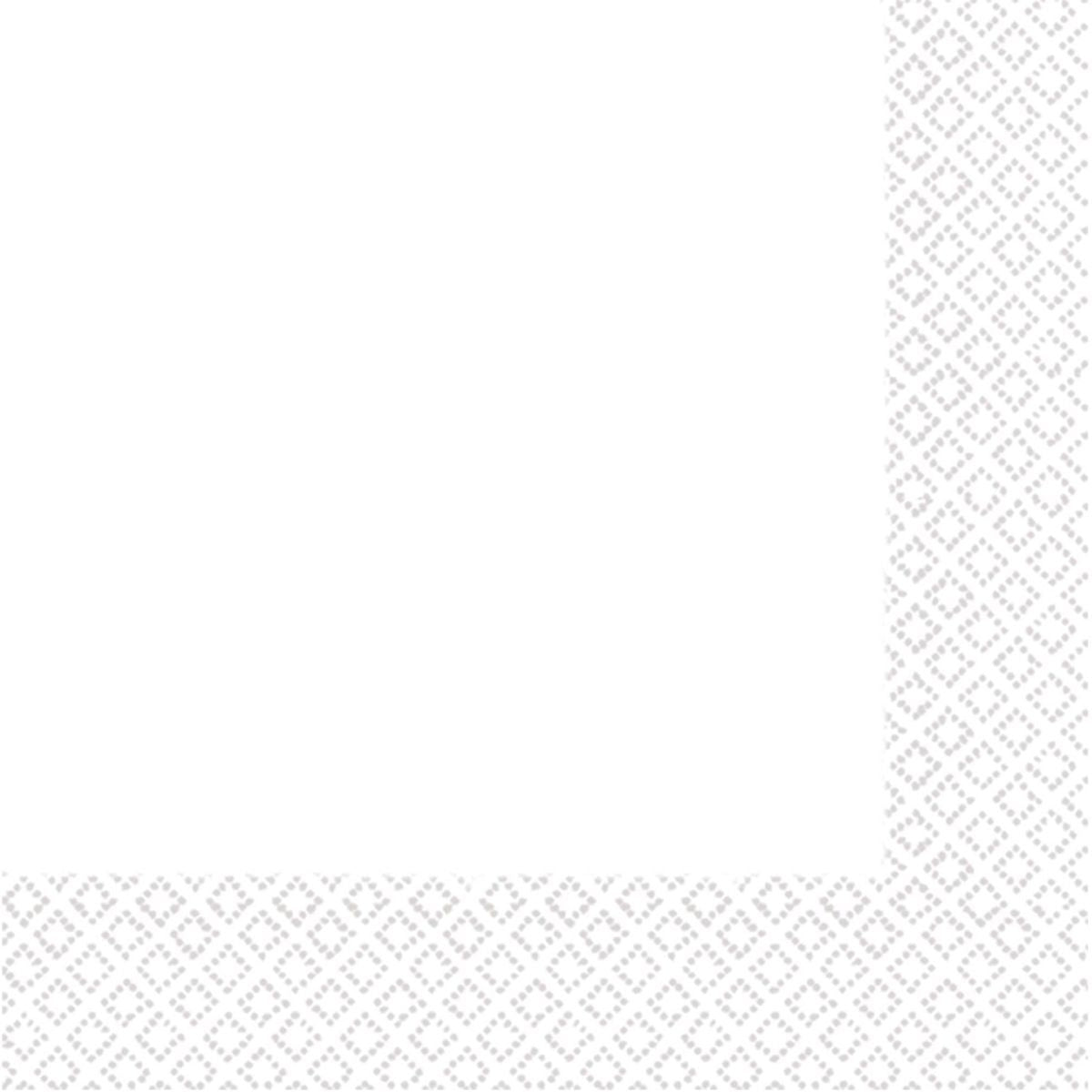40 Pack Lunch Napkins 2 Ply 33cm x 33cm - Frosty White