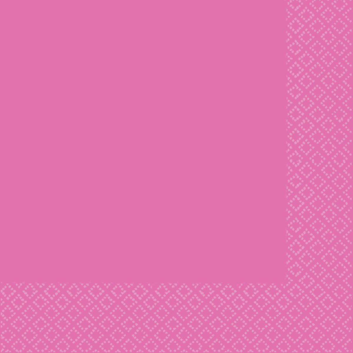 40 Pack Lunch Napkins 2 Ply 33cm x 33cm - Bright Pink