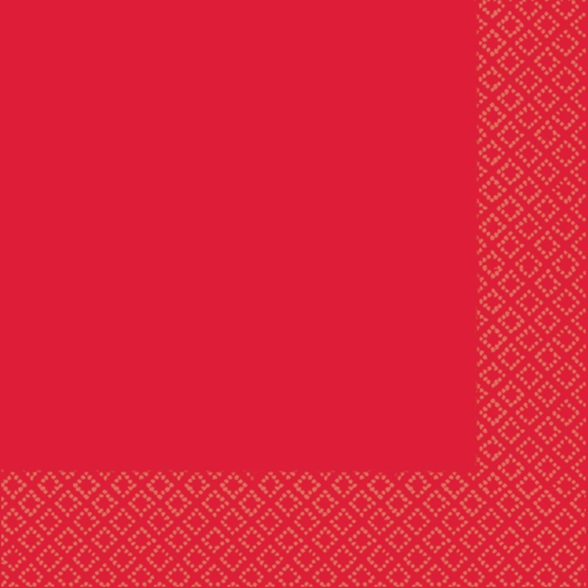 40 Pack Lunch Napkins 2 Ply 33cm x 33cm - Apple Red