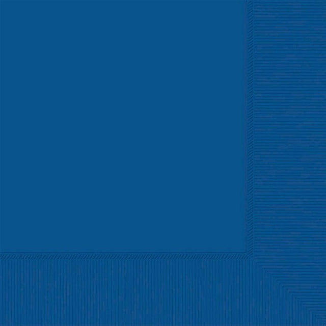 40 Pack Lunch Napkins 2 Ply 33cm x 33cm - Bright Royal Blue