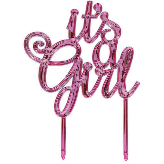 Cake Topper Girl - Pink