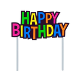 Happy Birthday Neon Cake Topper