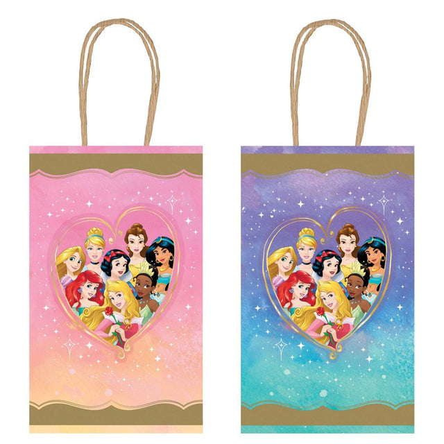 8 Pack Disney Princess Once Upon A Time Kraft Paper Loot Bags - Multicoloured
