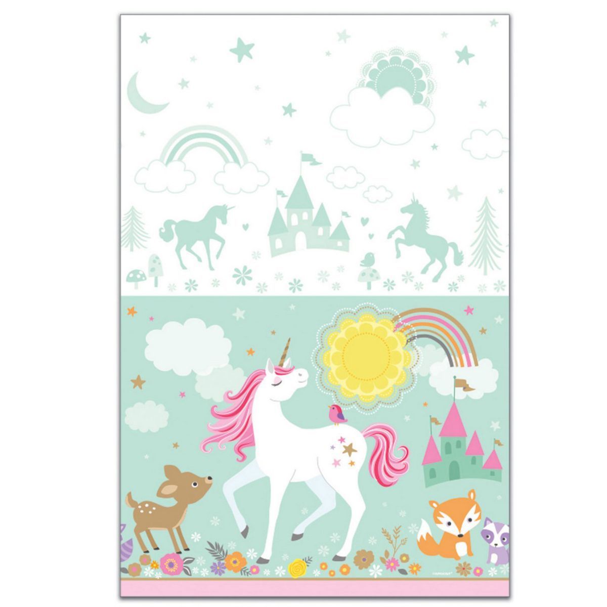 Magical Unicorn Plastic Tablecover 137cm x 259cm