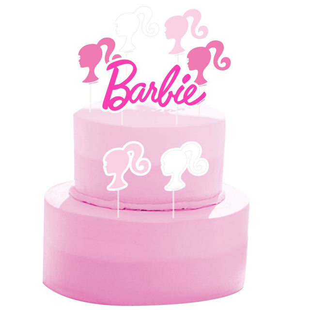 7 Pack Barbie Cake Decorating Kit - Pink