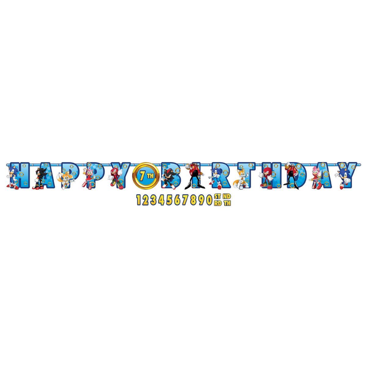Sonic the Hedgehog Jumbo Add-An-Age Letter Banner 3.2m