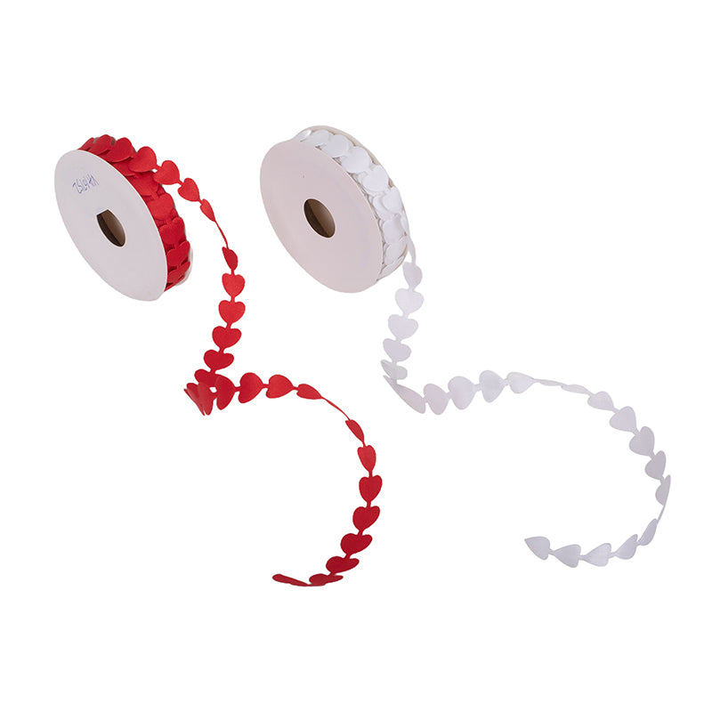 Heart Ribbon 2.7m - 2 Colours - Red Dot