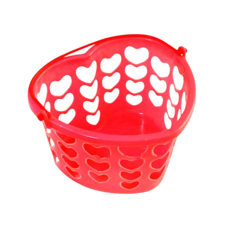 Heart Shape Red Plastic Basket