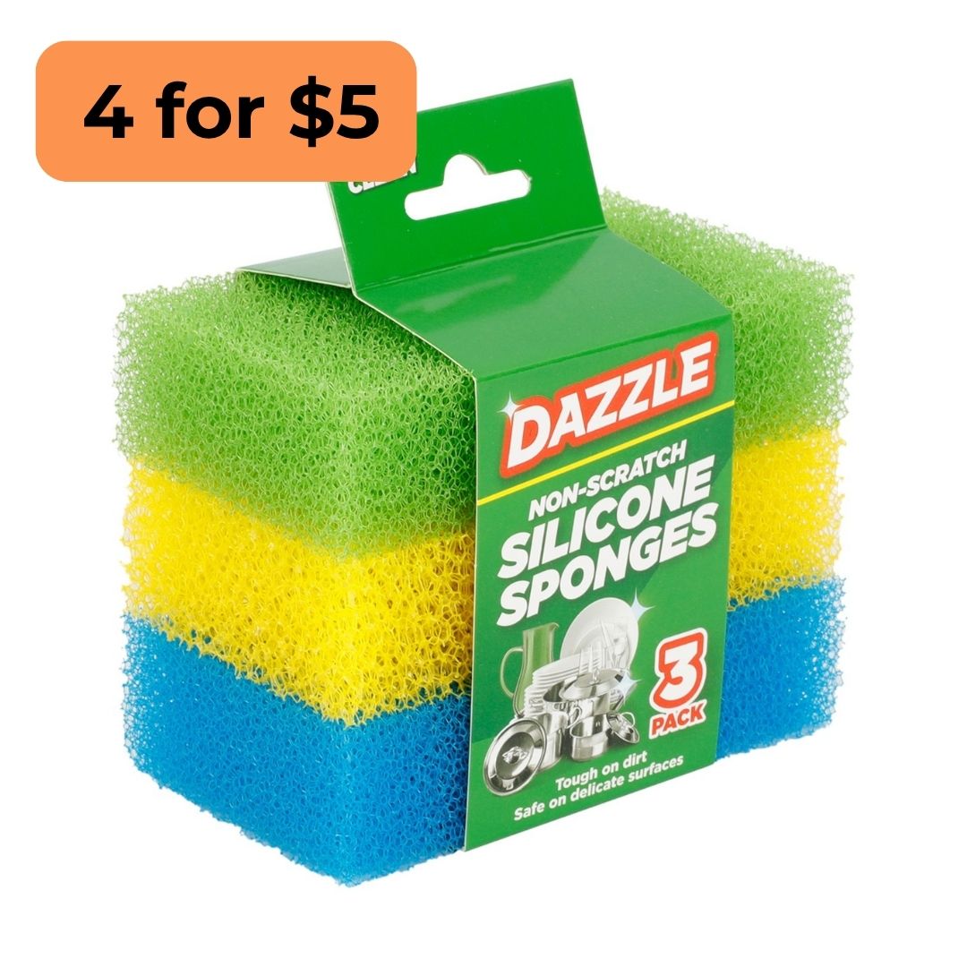 Dazzle Silicone Scourers - 3 Pack