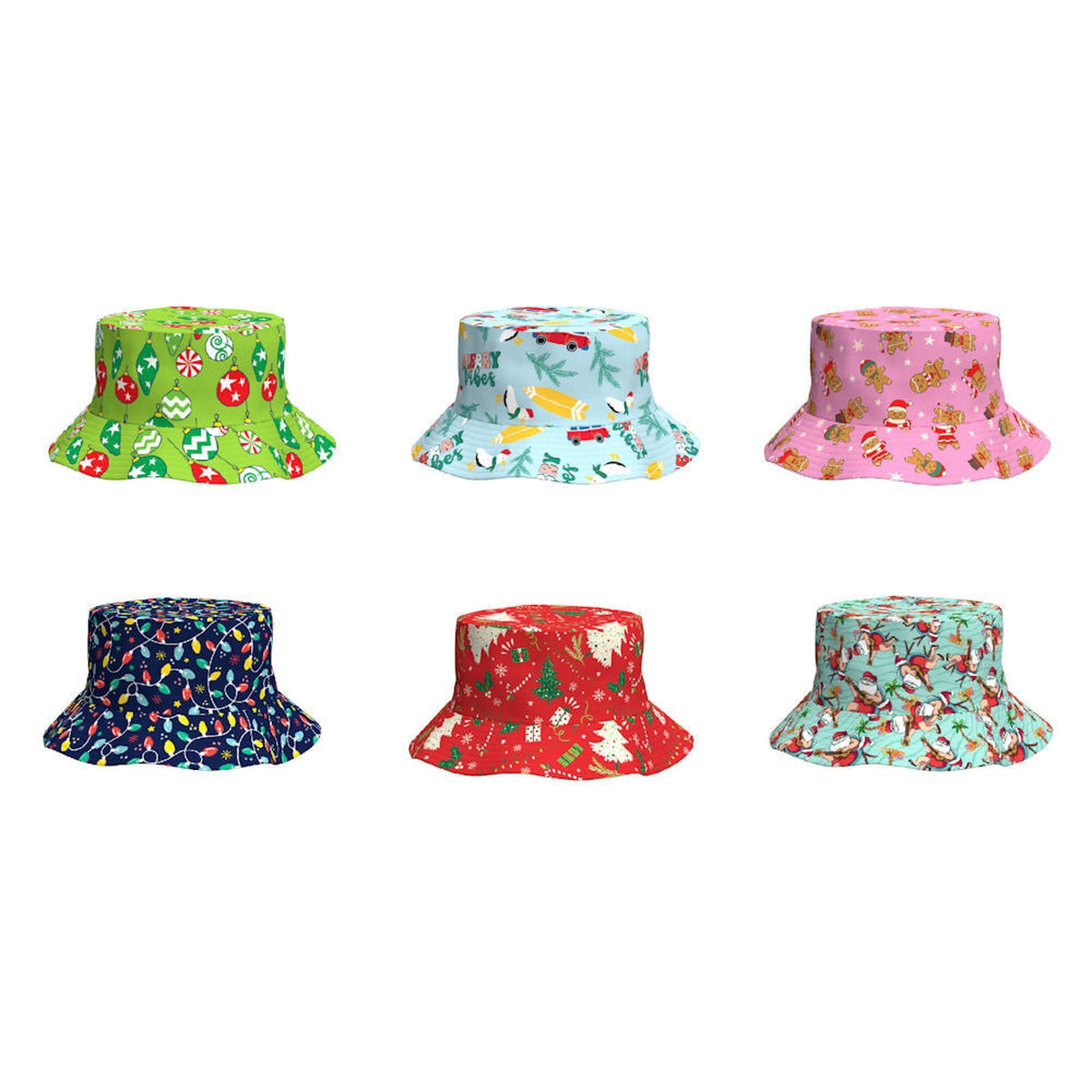 Christmas Print Bucket Hat 25cm