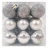 18 Pack Christmas Bauble Set - Glitter, Matt and Shiny