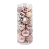 20 Pack Christmas Bauble Set - Glitter, Matt and Shiny