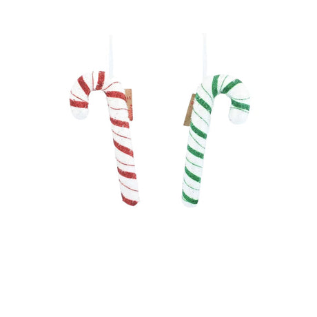 Christmas Candy Cane with Sprinkles Decoration 26cm - Assorted