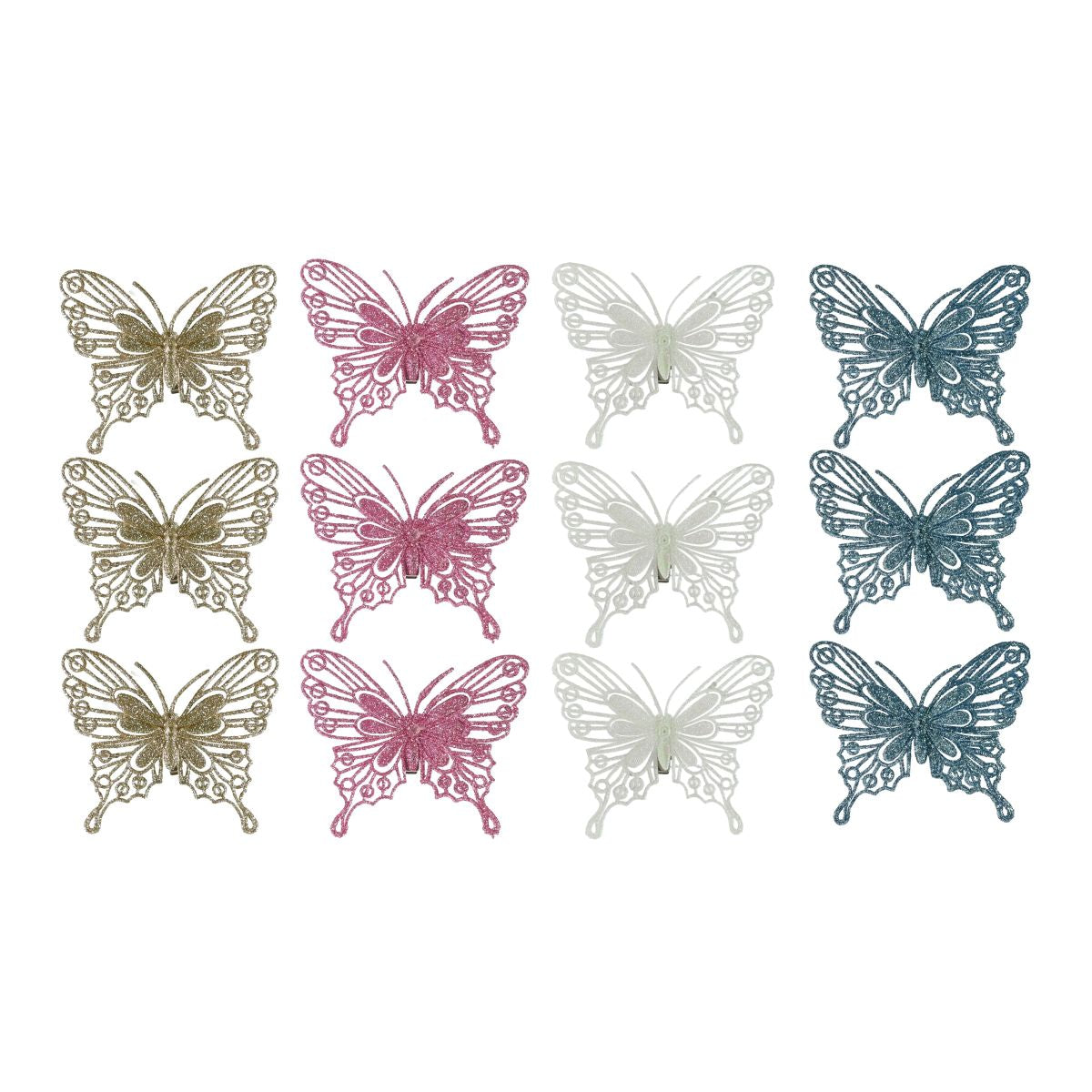 3 Pack Butterfly Clips - Assorted
