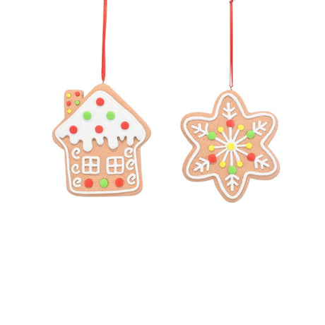 2 Pack Christmas Cookie Hanging Ornaments 10cm