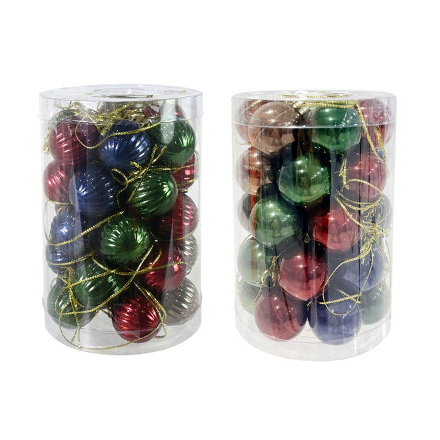 34 Pack Heritage Pearl Baubles 30mm - Assorted
