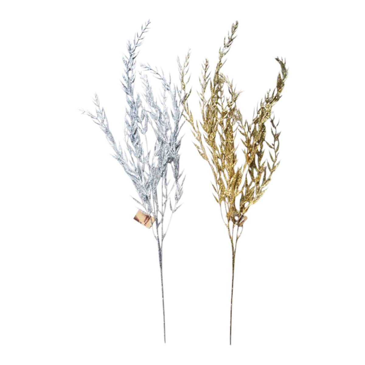 Glitter Drooping Willow Christmas Spray 104cm - Gold/Silver
