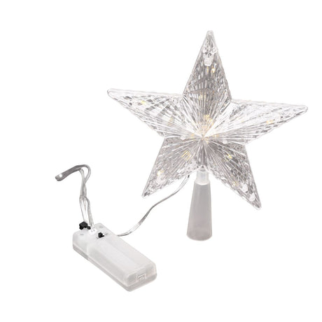 Light Up Star Tree Topper - Warm White