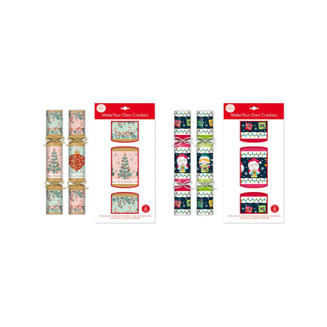 6 Pack Make Your Own Christmas Cracker Kit