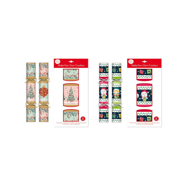 6 Pack Make Your Own Christmas Cracker Kit