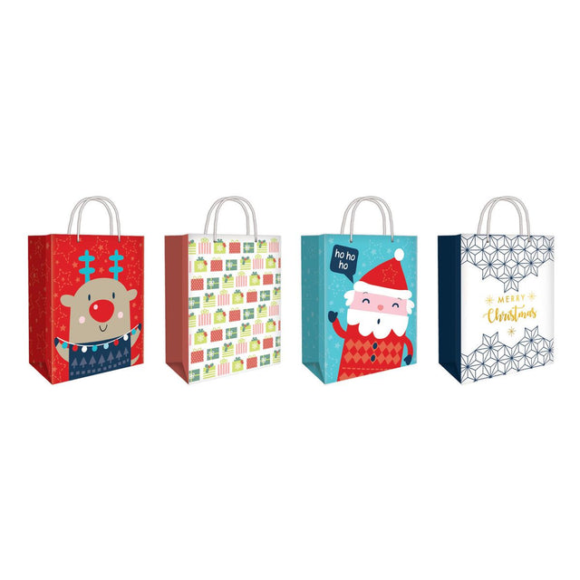 Christmas Gift Bag with Tag 32.7 x 26.4 x 13.6cm