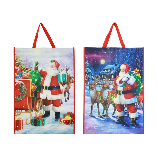 Jumbo Retro Santa Shopper Bag - Assorted