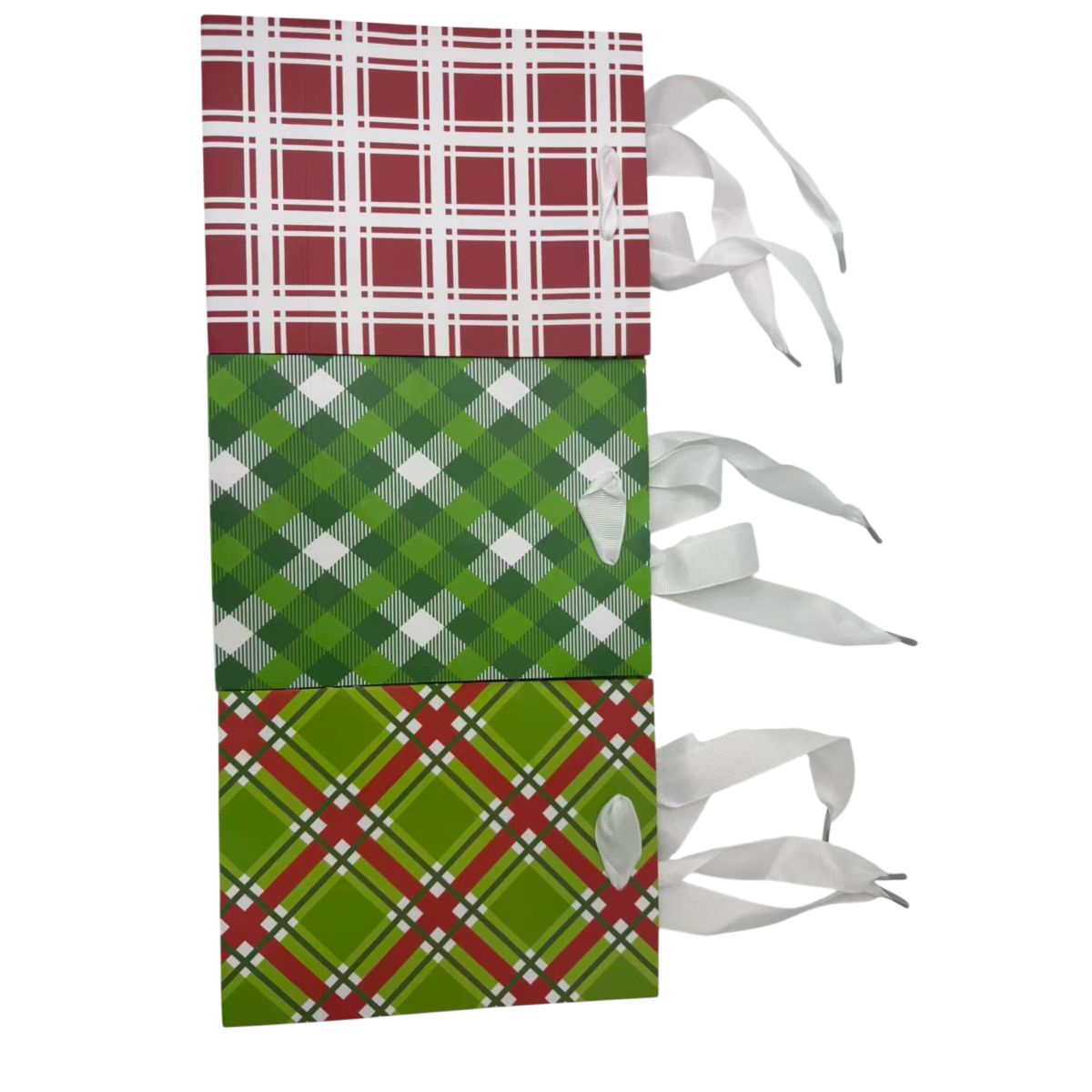 6 Pack Christmas Gift Bags Medium 16.5 x 21.5 x 9.5cm - Check