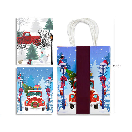 5 Pack Christmas Gift Bags 11.5 x 6.5 x 14.5cm