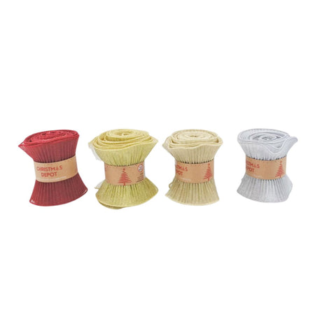 Christmas Wire Edge Ribbon Reel 10cm x 2.7m - Assorted