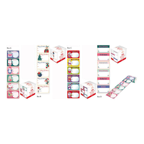 100 Pack Christmas Gift Labels