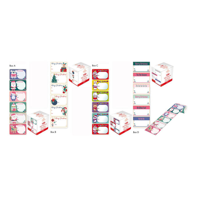 100 Pack Christmas Gift Labels