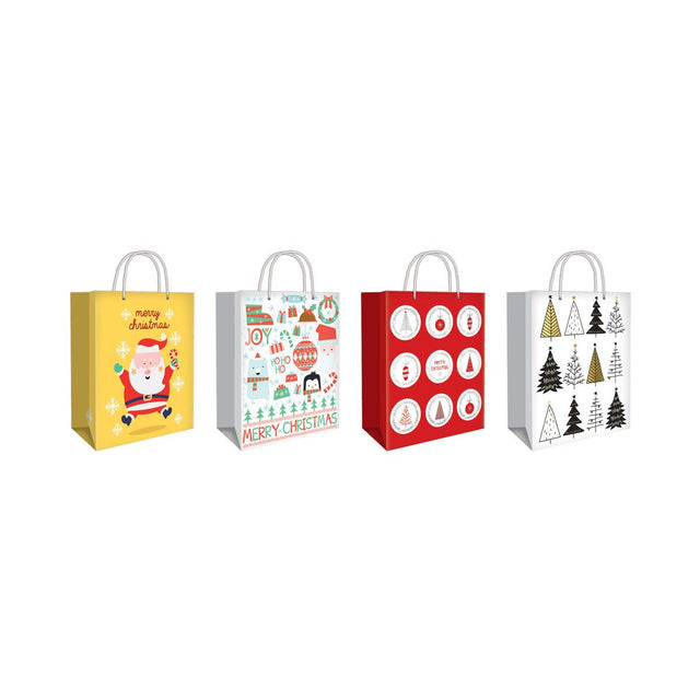 Medium Christmas Gift Bag with Tag 22.7 x 18 x 10cm
