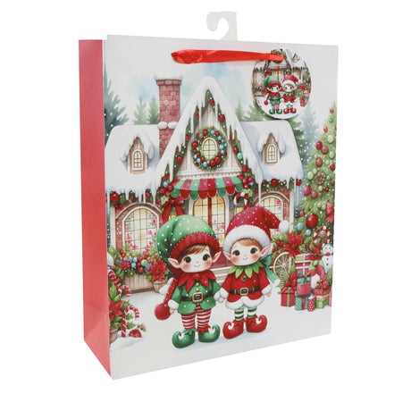 Gift Bag Large Elf Cute