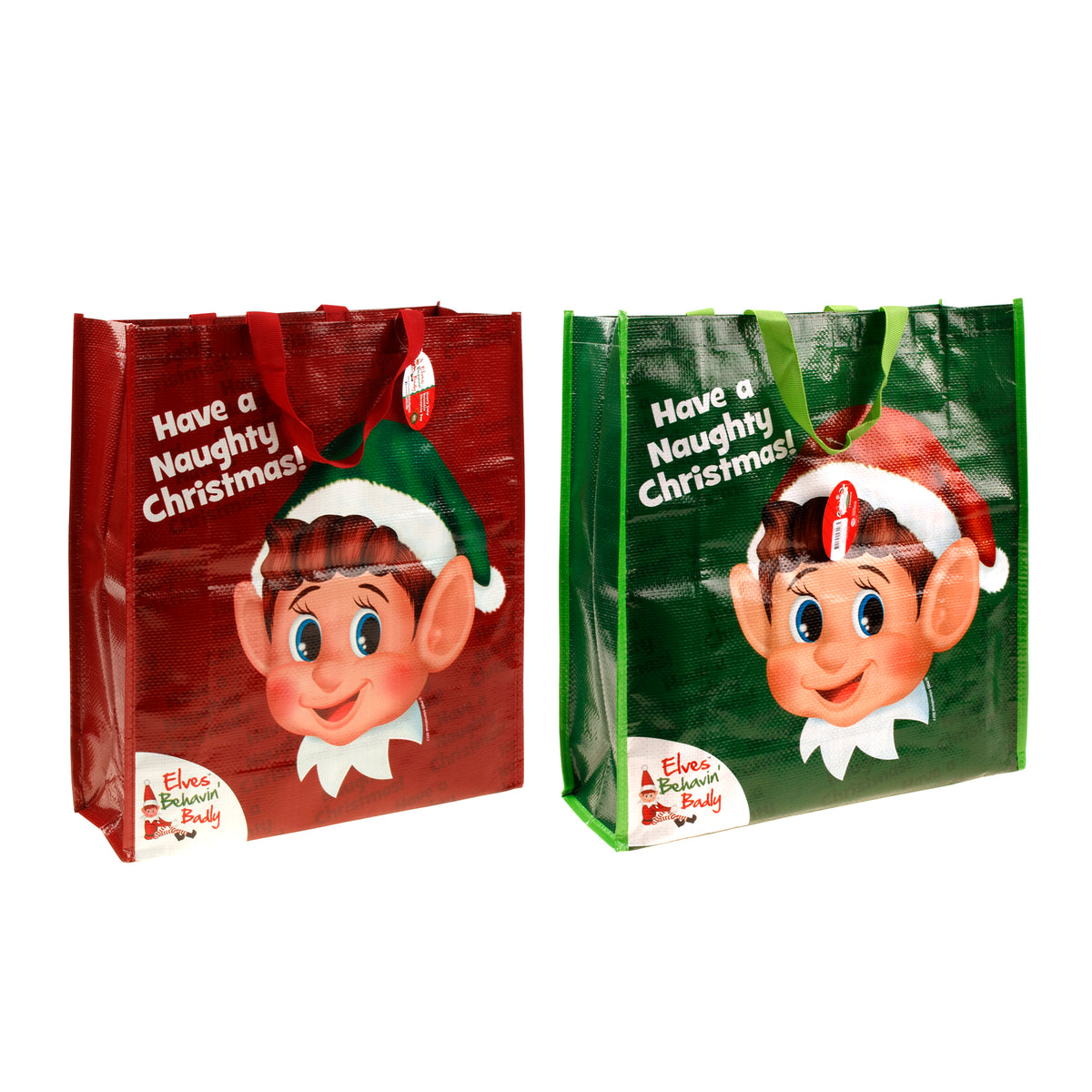 Christmas Elf Shopping Bag 40 x 45 x 14cm - Assorted