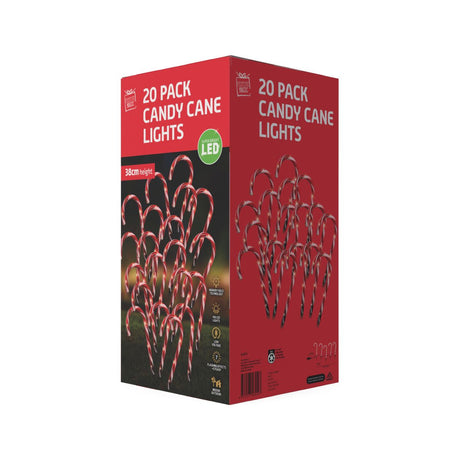 20 Pack Candy Cane Path Lights