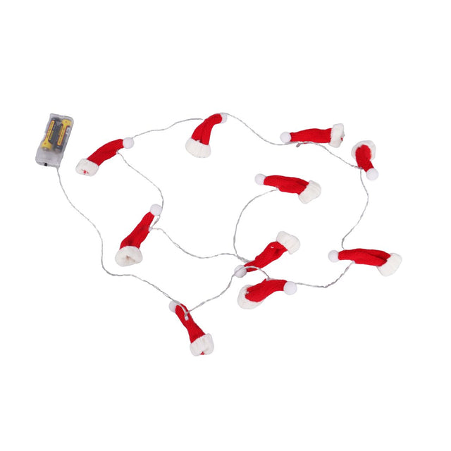 Christmas String Lights Mini Hats 10 LED - Warm White