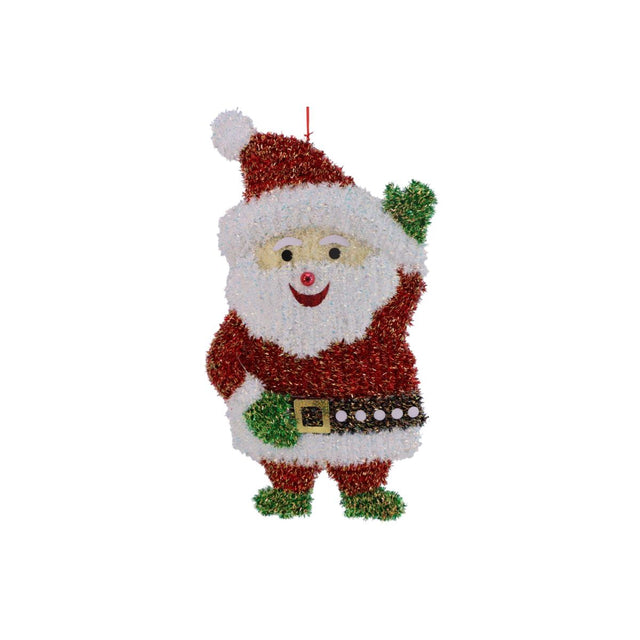 Christmas Santa Hanging Decoration with 40 LED Warm White Lights