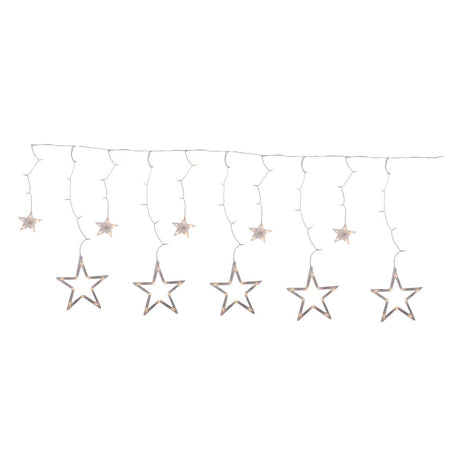 Christmas LED Star Curtain Light 10 Star 2m - Warm White