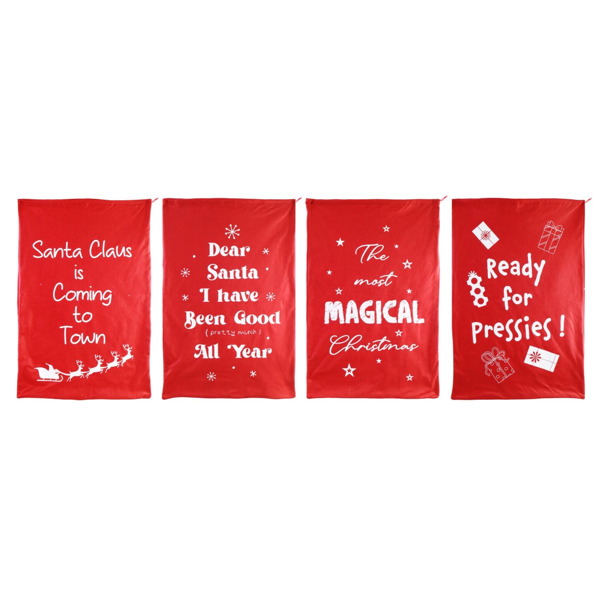Large Felt Christmas Sack 58 x 90cm - Assorted