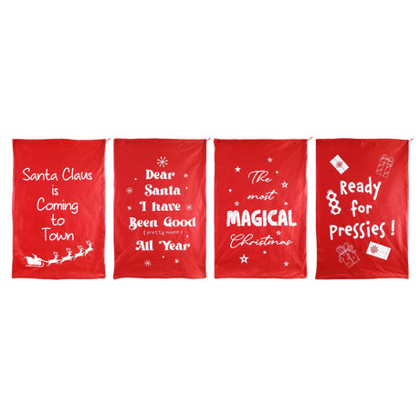 Large Felt Christmas Sack 58 x 90cm - Assorted