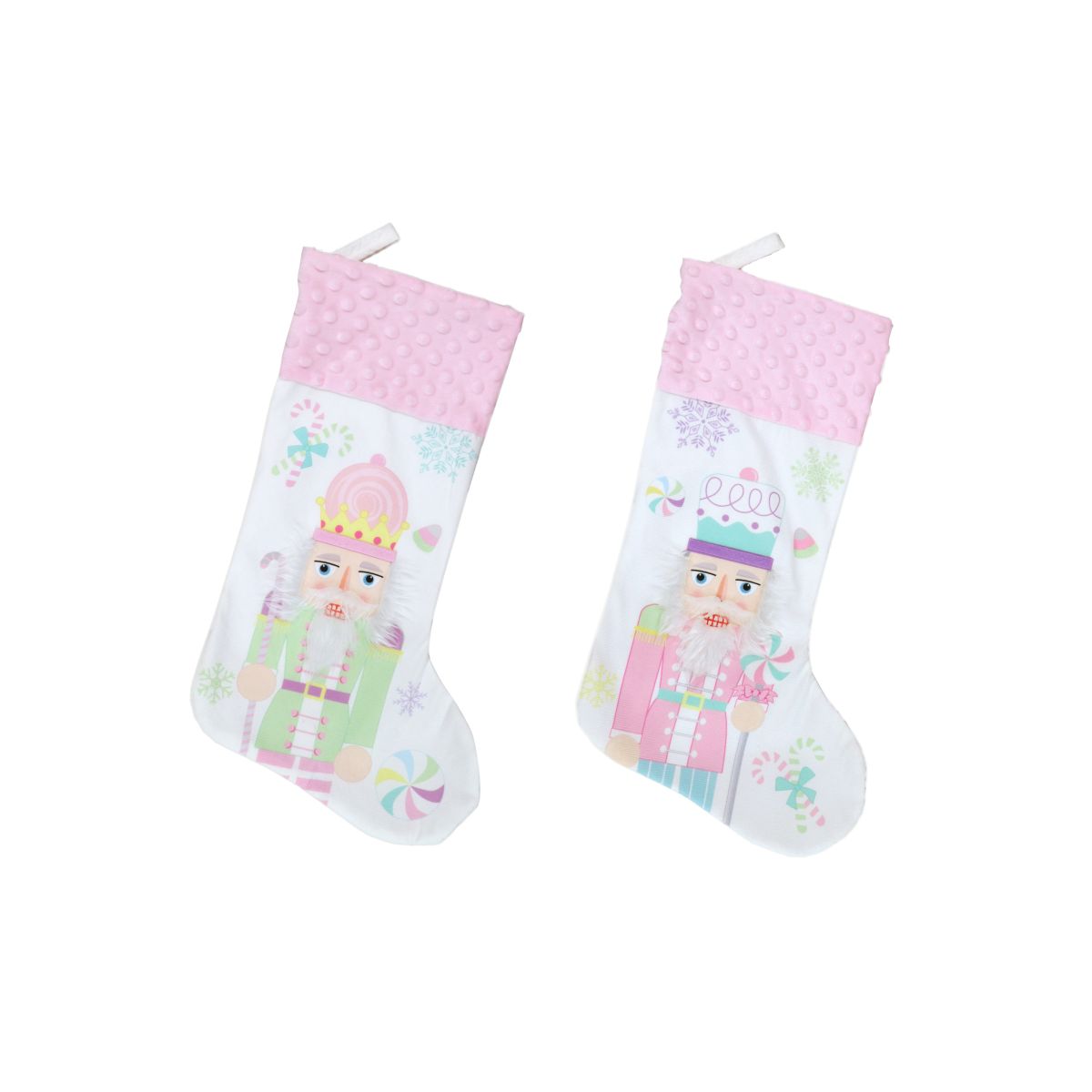 Christmas Stocking Microfibre - Pastel Nutcracker