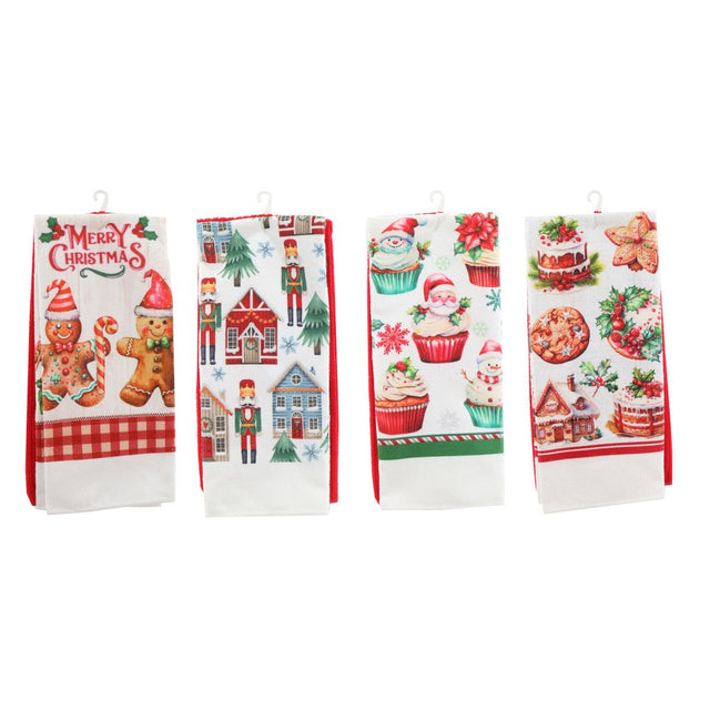 2 Pack Christmas Tea Towels - Assorted
