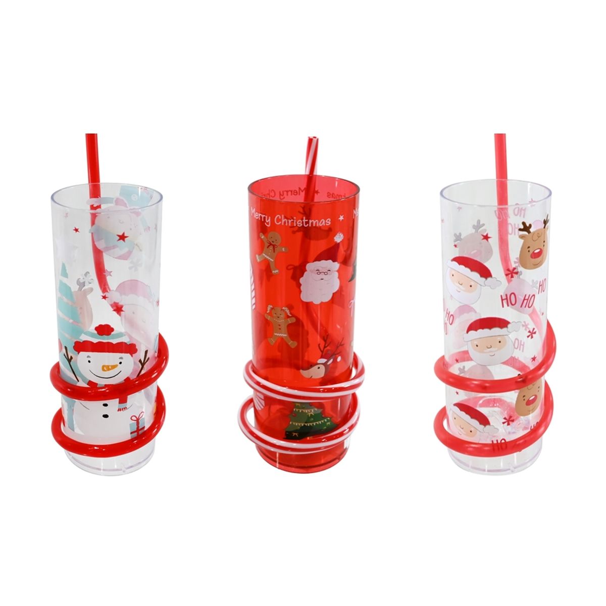 360ml Cup with Spiral Straw - Assorted