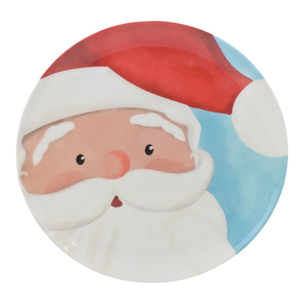 Christmas Printed Melamine Plate 21.5cm - Santa