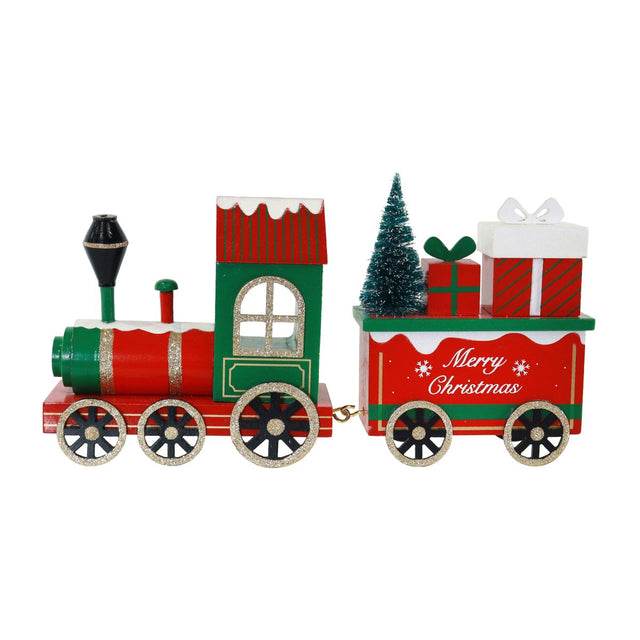 Christmas Locomotive MDF Decoration 27 x 12cm