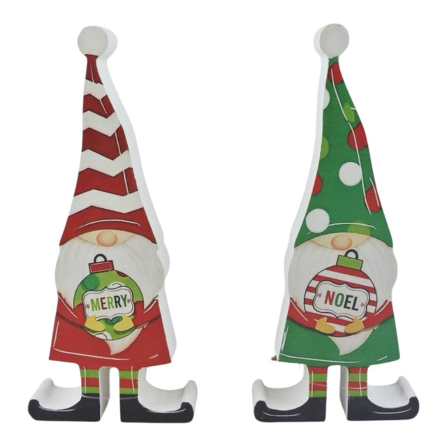 Christmas Gnome Table Decoration 8.5 x 2.5 x 20cm - Assorted