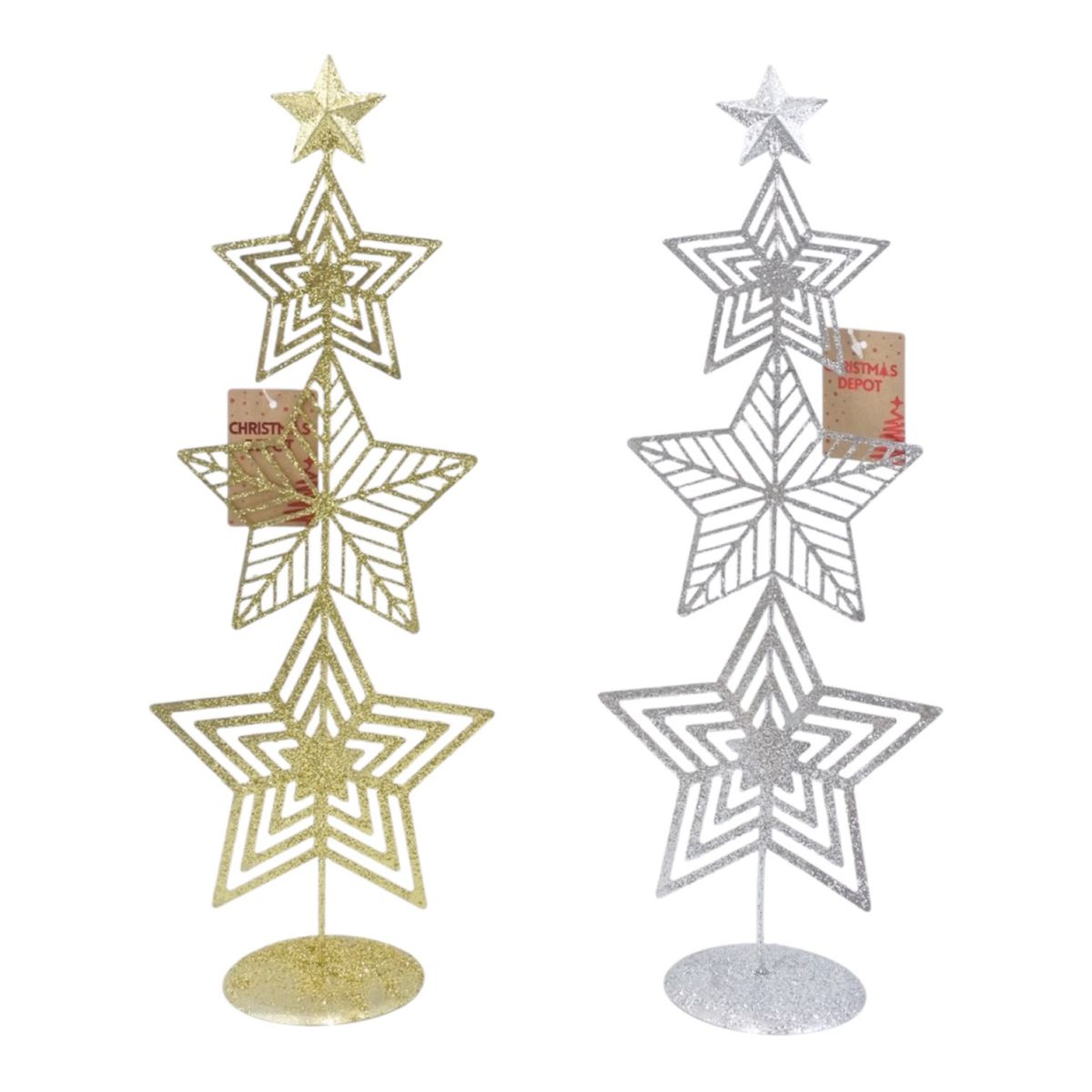 Star Christmas Tree Decoration 40cm - Assorted