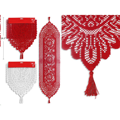 Christmas Lace Table Runner 122 x 22cm - Assorted
