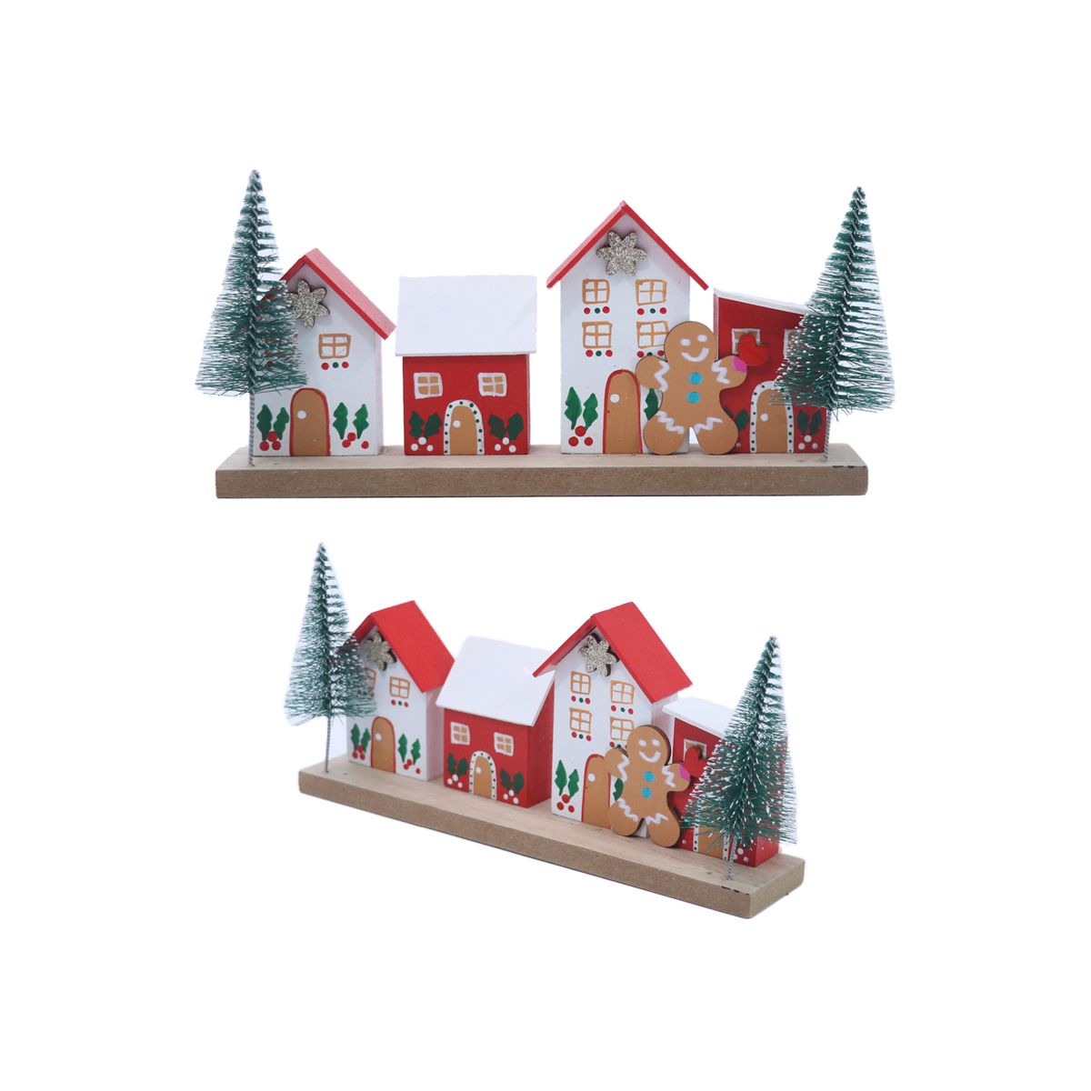 Christmas Village Gingerbread House with Trees 20 x 4 x 10cm